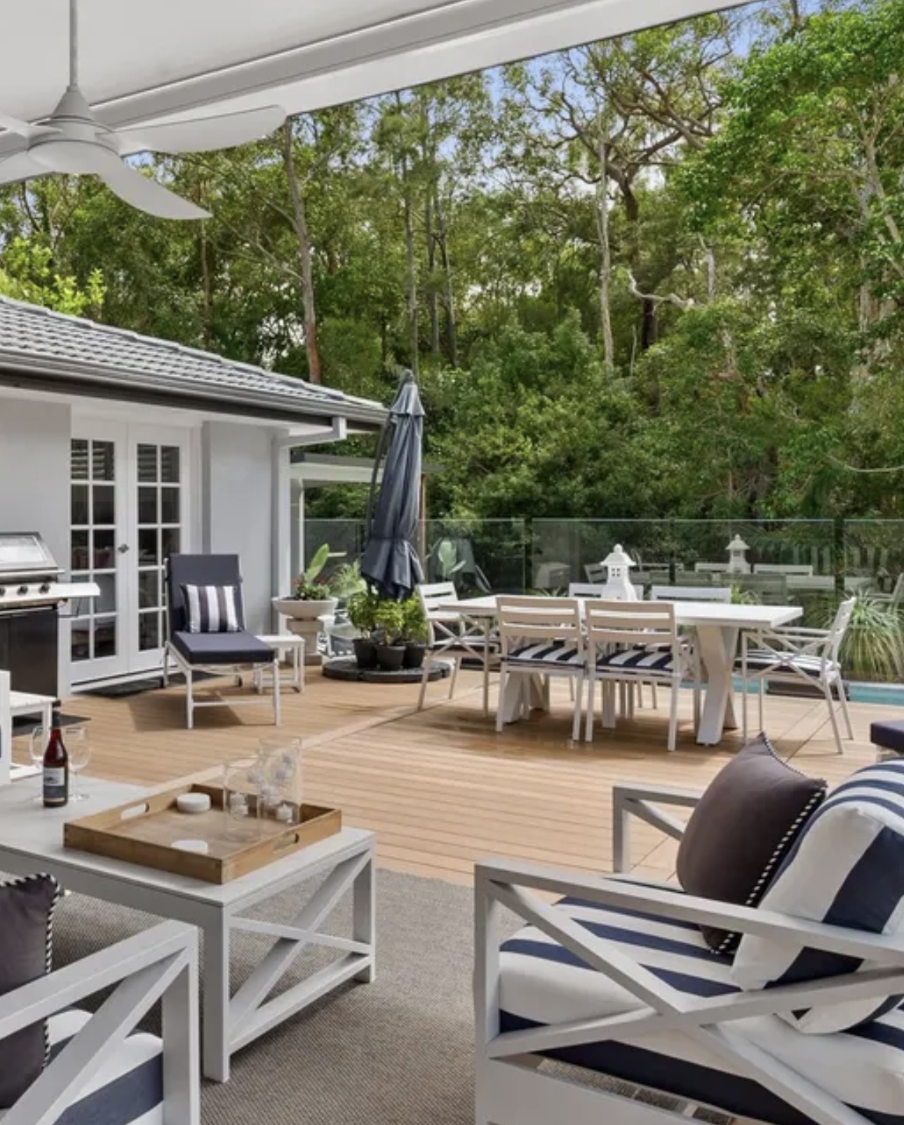 Highland Park timber deck overlooking the Gold Coast hinterland